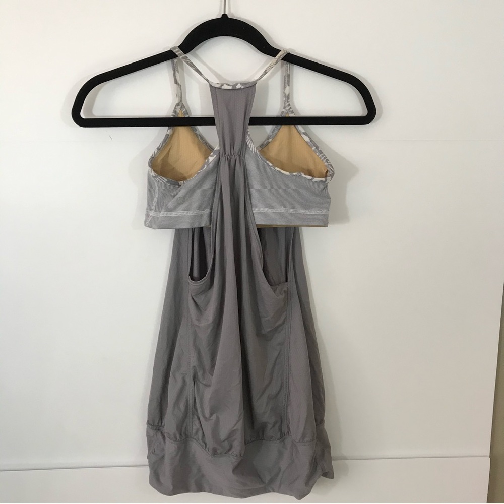 Lululemon No Limits Tank Top Size 4 Fossil/Wee St… - image 2